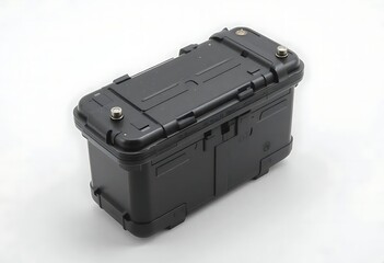 Black Protective Case Isolated on White Background for Storage