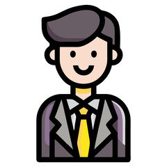 Business Man Cartoon Icon