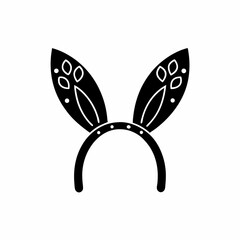 creative details Bunny Ears Headband Icon Vector Illustration