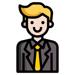 Business Man Cartoon Icon