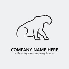 Obraz premium Phanter illustration black and white for logo company vector image 