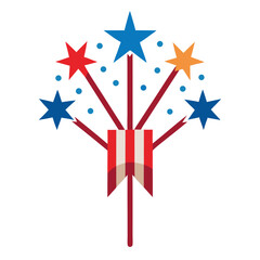 Obraz premium Firework vector isolated on white background 
