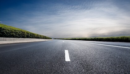 Fototapeta premium New asphalt road texture background
