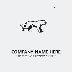 Phanter illustration black and white for logo company vector image
