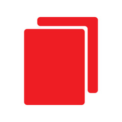 Add new tab, slide, or section line art vector icon. Red Dublicate, boxes mini line, icon. Red Copy icon vector isolated on white background. Red Copy vector. Red copy duplicate layer icon.
