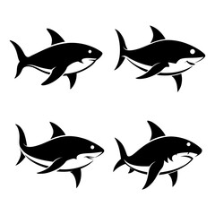 Obraz premium set of sharks