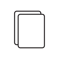 Add new tab, slide, or section line art vector icon for apps and websites. Dublicate, boxes mini line, icon. Copy icon vector isolated on white background. Copy icon line. copy duplicate layer icon.