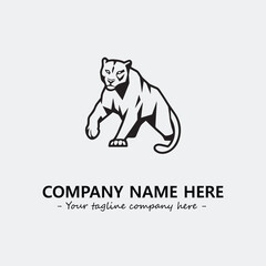 Phanter illustration black and white for logo company vector image
