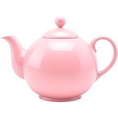 Obraz premium Pastel pink teapot, perfect for a relaxing afternoon tea.