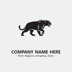 Phanter illustration black and white for logo company vector image
