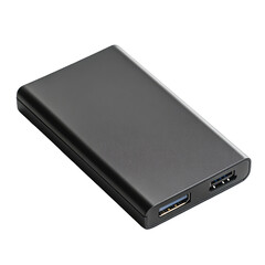 USB 3.2 External SSD on transparent background