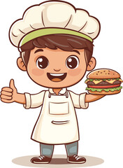 boy with a burger