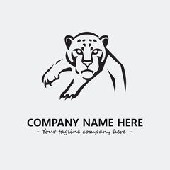 Phanter illustration black and white for logo company vector image
