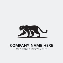 Phanter illustration black and white for logo company vector image
