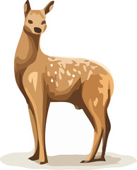 deer on white background