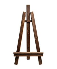 Rustic Wooden Easel, Art Display Stand, Transparent Background