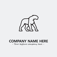 Phanter illustration black and white for logo company vector image
