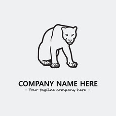 Obraz premium Phanter illustration black and white for logo company vector image 