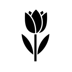Obraz premium Simple line art illustration of a tulip.