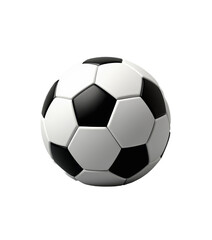 Obraz premium Soccer Ball, Black & White, Realistic, Transparent Background
