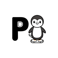 penguin on a white background