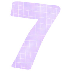 Fototapeta premium Purple number seven