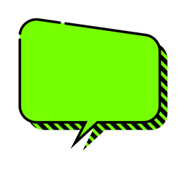 ポップな吹き出し単体 立体的 ベクターデータ チラシ・雑誌・Web・動画素材 グリーン