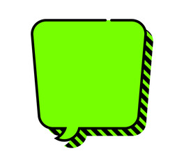 Naklejka premium ポップな吹き出し単体 立体的 ベクターデータ チラシ・雑誌・Web・動画素材 グリーン