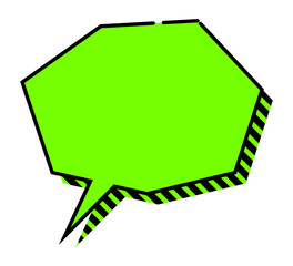 ポップな吹き出し単体 立体的 ベクターデータ チラシ・雑誌・Web・動画素材 グリーン