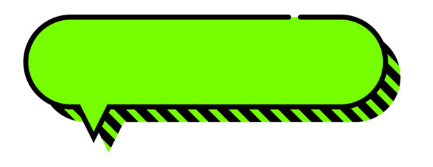 Obraz premium ポップな吹き出し単体 立体的 ベクターデータ チラシ・雑誌・Web・動画素材 グリーン