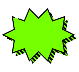 ポップな吹き出し単体 立体的 ベクターデータ チラシ・雑誌・Web・動画素材 グリーン