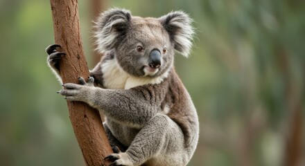 Obraz premium Koala in Eucalyptus Tree