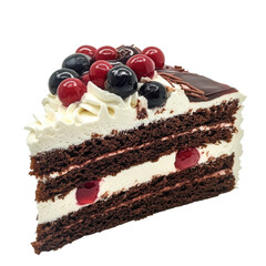 Delicious Chocolate Strawberry Cake Slice