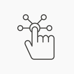 interactivity, user interaction icon vector symbol isolated