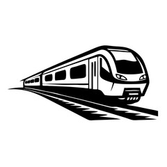 Stylized Vector Train Design for Transportation Theme Graphic Projects and Illustrations