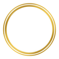 Gold circle frame.	