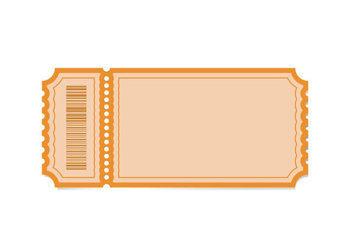 Classic admission ticket with curved edges and ornamental frame. Ideal for event branding, giveaways, or customizable designs