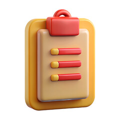 3D-rendered clipboard icon
