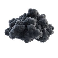Isolated dark cloud formation on transparent background