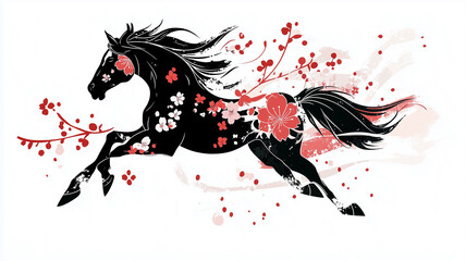 イラスト素材　馬