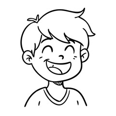 Happy Boy Illustration for Children's Art Projects and Educational Resources