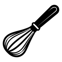 Fototapeta premium Whisk Kitchen Tool Vector Illustration for Cooking Baking Logos and Recipe Designs