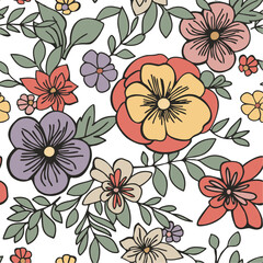 Vintage Botanical Seamless Pattern vector