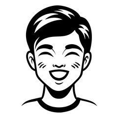 Happy Smiling Boy Character Illustration for Children's Projects and Creative Designs