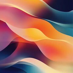 Abstract wavy shapes, vibrant colors