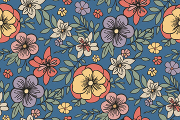 Vintage Botanical Seamless Pattern vector
