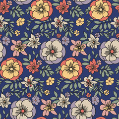 Vintage Botanical Seamless Pattern vector