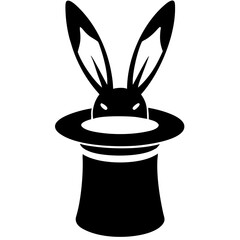 Magician Hat with Rabbit for Kids Party Invitations and Fun Event Decorations