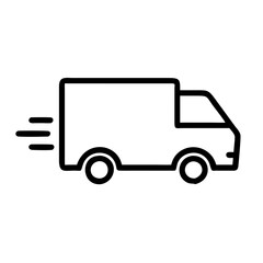 Delivery Truck Outline for Logistics Transportation and Shipping Services