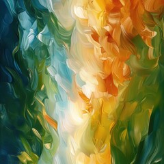 Abstract landscape of vibrant colors